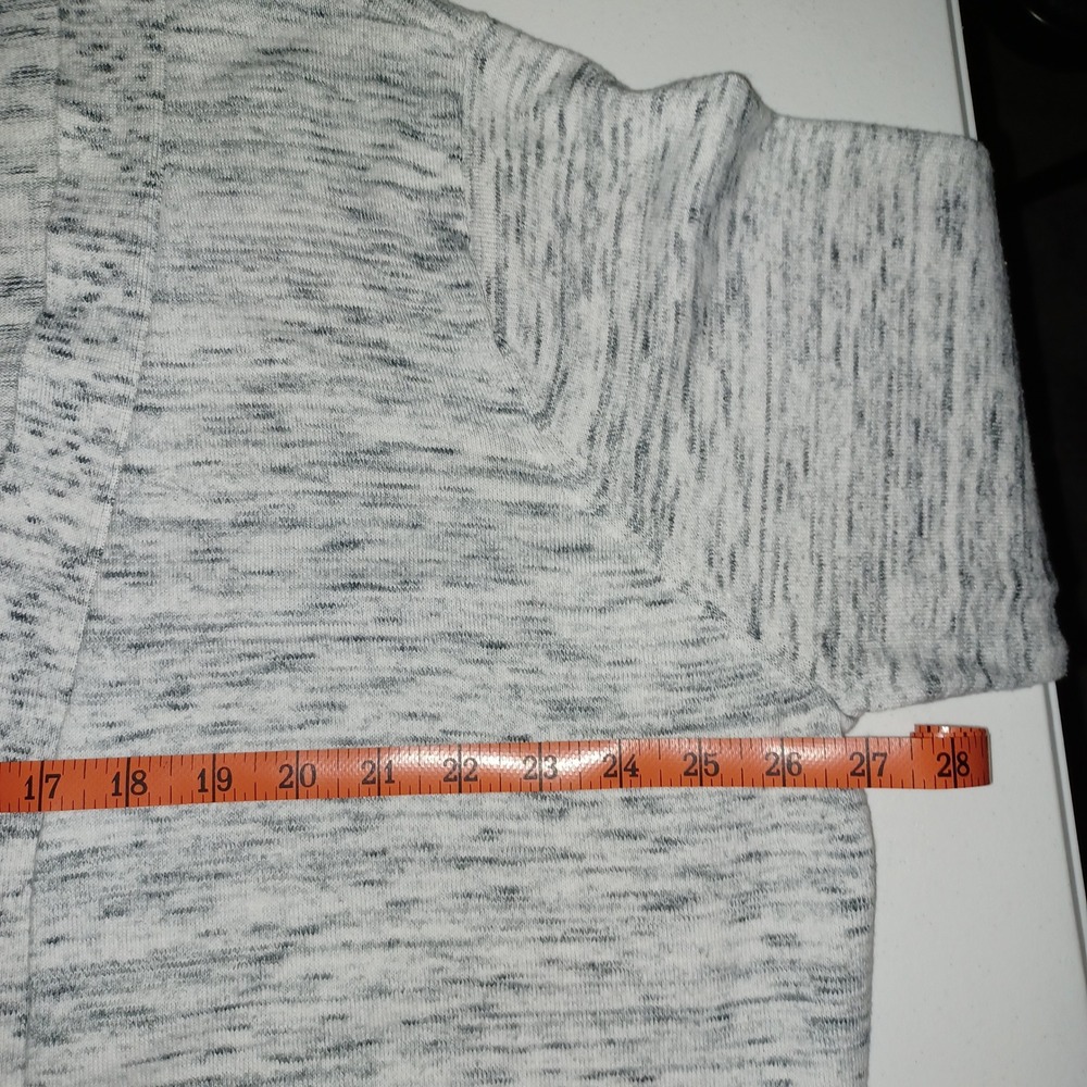 Women's‎ Basic Editions Black & White Open Cardigan with Front Pockets Size 2X - Picture 4 of 8